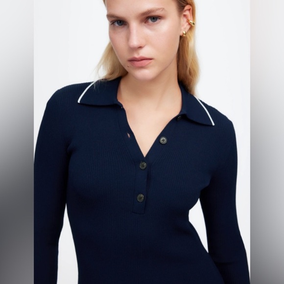 Madewell Ribbed Long Sleeve Maxi Dress - Picture 4 of 10